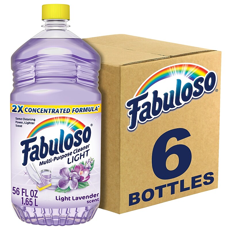Fabuloso Multi-Purpose Cleaner, Light Lavender Scent, 56 Oz., 6/Carton (61045945CT) image 1