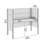 Bush Business Furniture Pro-Biz 55.39"H x 62.52"W 2 Person Back to Back Cubicle Panel Workstation, White (100870DG-17)~#|#~7908E40D-8C58-4D5B-8415EE1CFEE32E0D_sc7