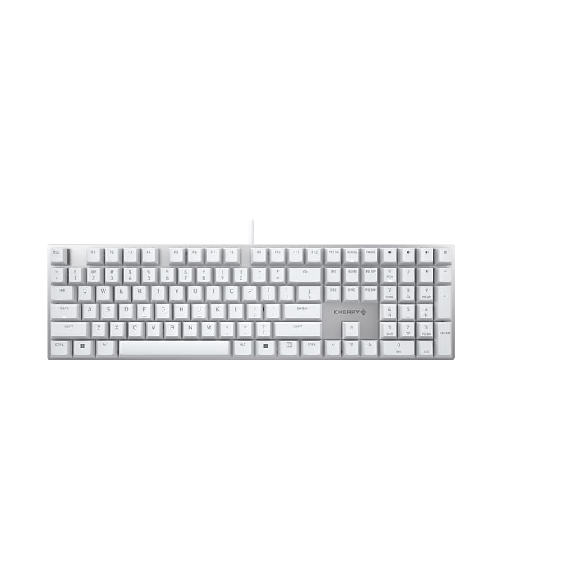 Cherry KC 200 MX Wired Mechanical Keyboard, White/Silver, G80-3950LHBUS-1 image 1