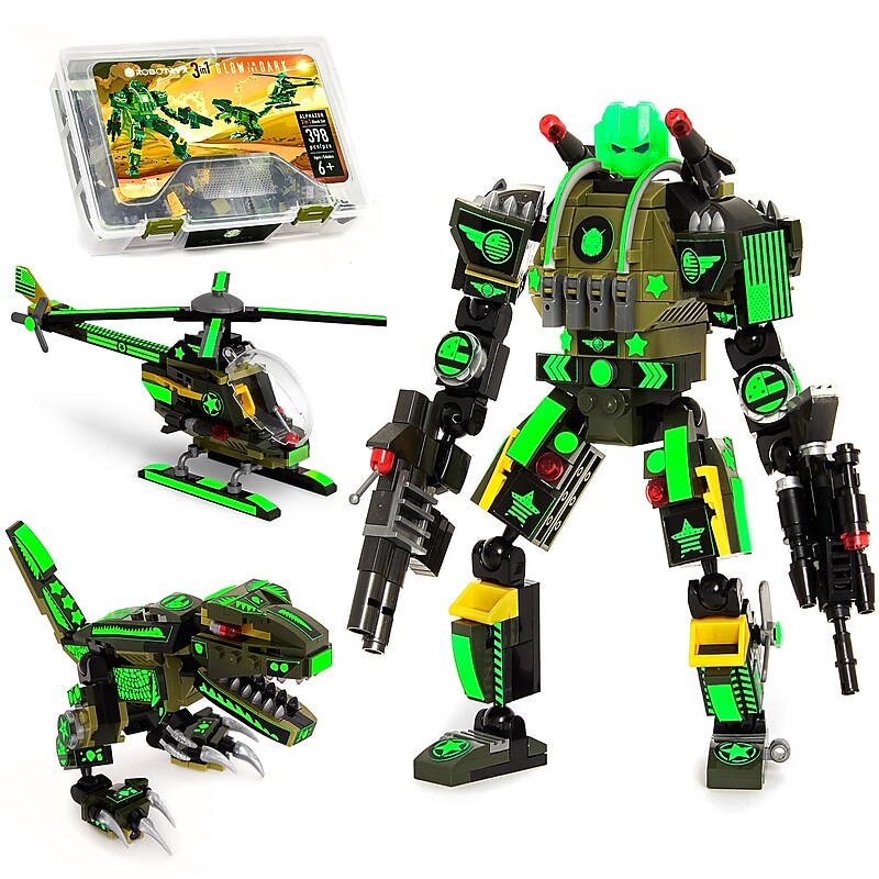 JITTERYGIT Robotryx Alphazor Army Robot Building Toy, 398 Pieces/Pack (ROBOTRYX-ALPHAZOR -ARMY) image 1