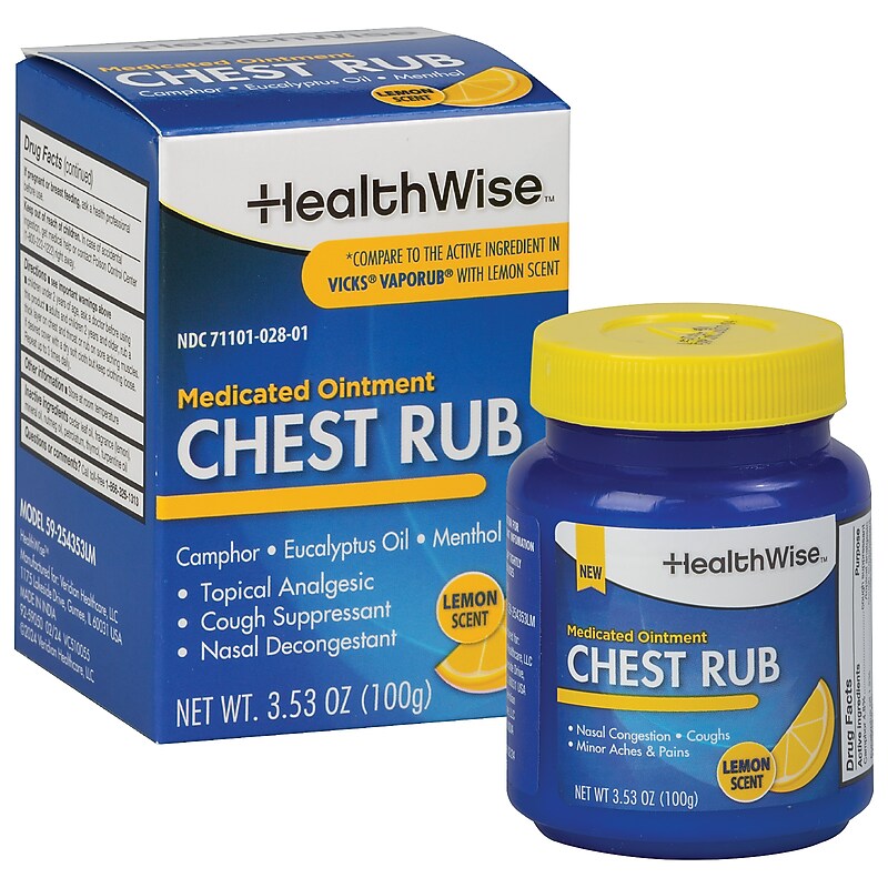 HealthWise Medicated Chest Rub, Lemon Scent (59-254353LM) image 1