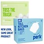 Perk™ 13 Gallon Kitchen Trash Bag, 28" x 24", Low Density, 0.9 mil, White, 80 Bags/Box (PK56749)~#|#~790F1C84-9DC2-43CC-80E691BA1F060482_sc7