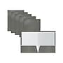 Better Office Glossy 2-Pocket Portfolio Folder, Gray, 25/Pack (80173-25PK)~#|#~7918B360-C645-4C5A-AFA7EDF0FB3C999C_sc7
