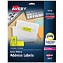 Avery Sure Feed Laser Address Labels, 1" x 2 5/8", Neon Yellow, 750 Labels/Pack (5972)~#|#~791B0F01-0794-49BE-BD978F8C0CE01D0B_sc7
