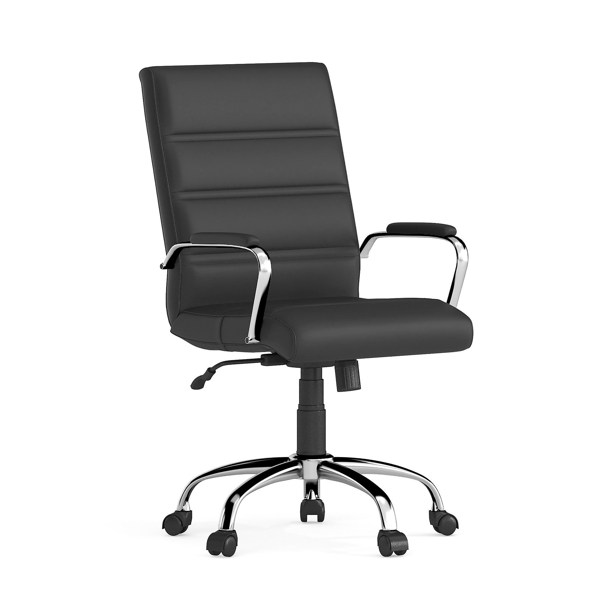 Flash Furniture Whitney Ergonomic LeatherSoft Swivel Executive Chair, Black/Chrome (GO2286MBK) Sansujyuku sansujyuku.com