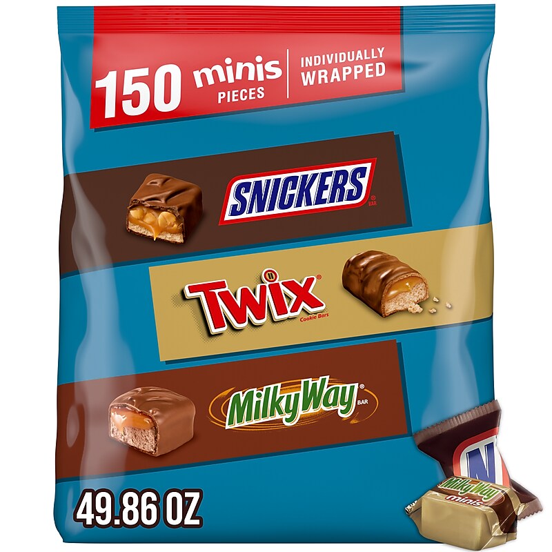 Mars Minis Milk Chocolate Candy Bars Bulk Variety Pack, 46.86 oz., 150 Pieces (459751) image 1