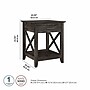 Bush Furniture Key West 20" x 20" End Table, Dark Gray Hickory (KWT120GH-03)~#|#~7921B77B-34EC-4246-96F5A3740B6DED36_sc7