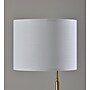 Adesso Joel 60"H Antique Brass Floor Lamp with White Textured Fabric Shade (2622-21)~#|#~79225952-847A-4E51-9FFE05EAA3CF2D7C_sc7