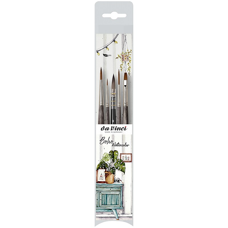 da Vinci Artist Signature Collection by Frau Von Bommel, Boho Watercolor Brushes, 5/Pack (DVXVA116720) image 1