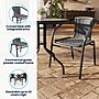 Flash Furniture Gray Rattan Indoor-Outdoor Restaurant Stack Chair (TLH-037-GY-GG)~#|#~79241301-FE87-48BE-BA21E4CE548F1F1F_sc7