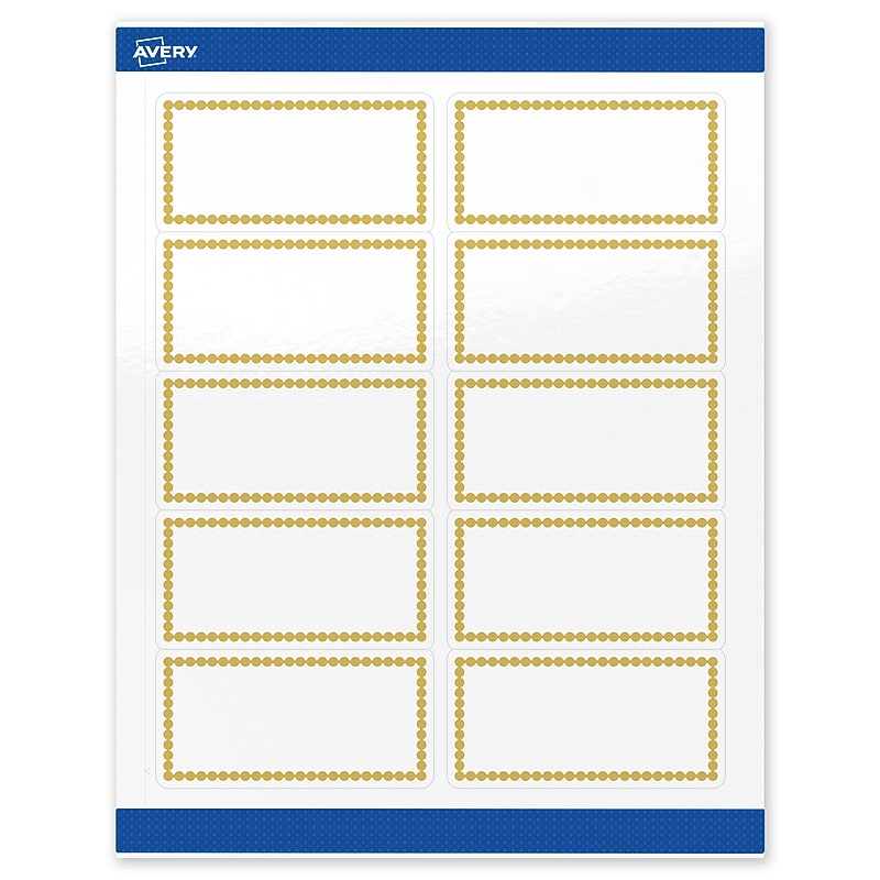 Avery Laser/Inkjet Rectangle Multipurpose Labels, 2" x 4", White, 100/Pack (S00-DJH) image 1