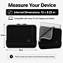 SumacLife 13" Microsuede Laptop Sleeve, Black/Gray (NbkLea679)~#|#~79321D26-FA6C-4F66-82A7798A269B6D54_sc7