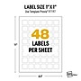 Avery Laser UltraDuty GHS Labels, 1" x 1", White, 2400 Labels/Box (97197)~#|#~793500D6-07D1-489A-A37C37AAB3031A71_sc7