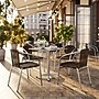 Flash Furniture Lila Indoor-Outdoor 27.5'' Square Table Set with 4 Rattan Chairs, Dark Brown (TLH28SQ020CHR4)~#|#~793593BD-BE97-4B06-829BFEF6B7EBBC4A_sc7