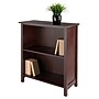 Winsome Milan Solid/Composite Wood 2-Tier Medium Storage Shelf or Bookcase, Antique Walnut~#|#~793C08DE-6D08-4D65-BFE47A4170856EF9_sc7