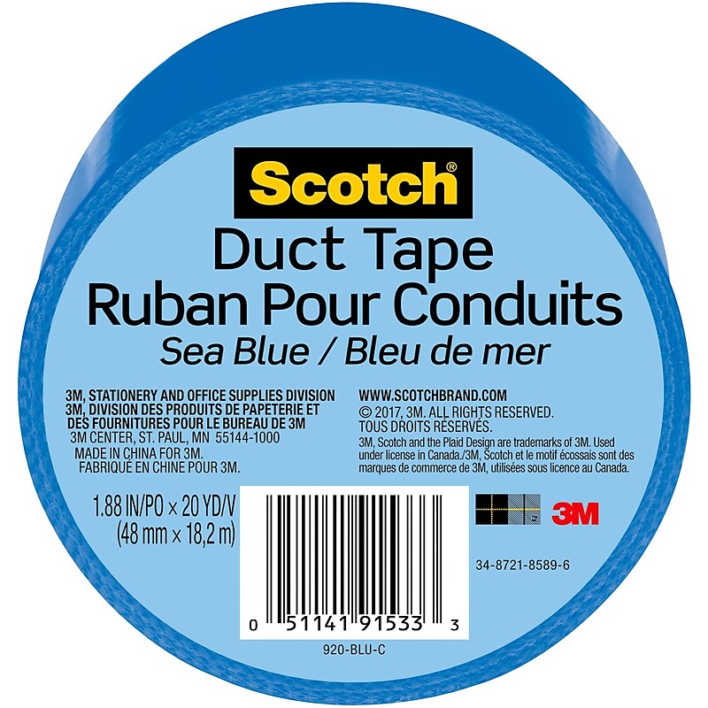 Scotch Duct Tape, 1.88" x 20 yds., Blue (920-BLU-C) image 1