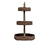 Storied Home 26.75" Decorative Wood & Tin 3 Tier Tray, Silver (DE0574)~#|#~79440779-92EB-416E-A47E464550117BE4_sc7