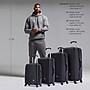 InUSA Royal 4-Piece Hardside Spinner Luggage Set, TSA Checkpoint Friendly, Black (IUROYSMLXL-BLK)~#|#~7945FD2B-48C1-413F-81E7C49E86958C71_sc7
