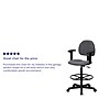 Flash Furniture Mid Back Fabric Ergonomic Drafting Stool With Arms, Gray (BT659GRYARMS)~#|#~795032B1-3513-493B-85D6B80B129B99B1_sc7