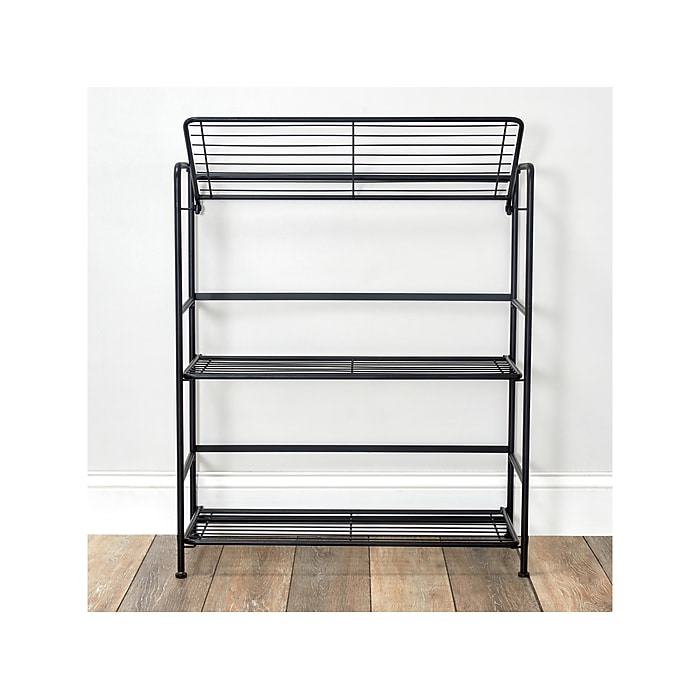 Advantus FlipShelf 3-Shelf Steel Rack, 30.5