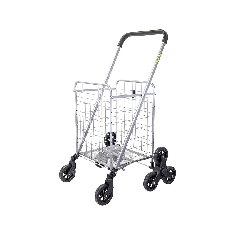 Dbest Stair Climber Cruiser Steel Mobile Folding Utility Cart with Front Swivel Wheels, Silver (01-897) image 1