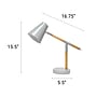 Creekwood Home Nordic LED Desk Lamp, 15.5", Matte Gray/Wood (CWD-1020-GY)~#|#~79659A96-BFDF-4951-B4B524C79779D5B8_sc7