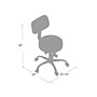 Boss Caressoft Armless Medical Stool with Backrest, Gray (B245-GY)~#|#~79682A84-778E-42B2-8A14E403B98862F0_sc7