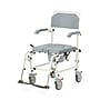 Medline Guardian Shower Commode, Drop Arms, Padded Back Rest, Aluminum Frame, 275 lb. Capacity, (G1-504WCPX1)~#|#~7968F5C5-D386-4925-8DE9D6D14D5BC143_sc7