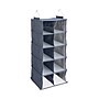 Household Essentials Hanging Cotton Blend and Plastic Closet Shoe Organizer with 10 Storage Compartments, Denim (HE1063)~#|#~796BD4F8-4F84-4AC4-933C090B87AA8DE0_sc7