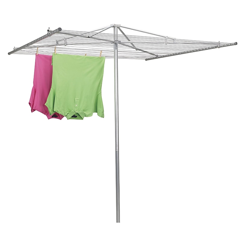 Household Essentials Outdoor Aluminum Clothesline, Silver (17140-1) image 1