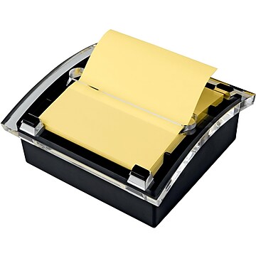 Post-it Pop-up Notes Dispenser, 3" x 3", Black/Clear (DS330-BK)