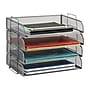 Mind Reader Metal Side Loading Stackable Letter Tray, Silver (DSTACK4-SIL)~#|#~7974139E-9978-4548-9BF0B722A233AFC1_sc7