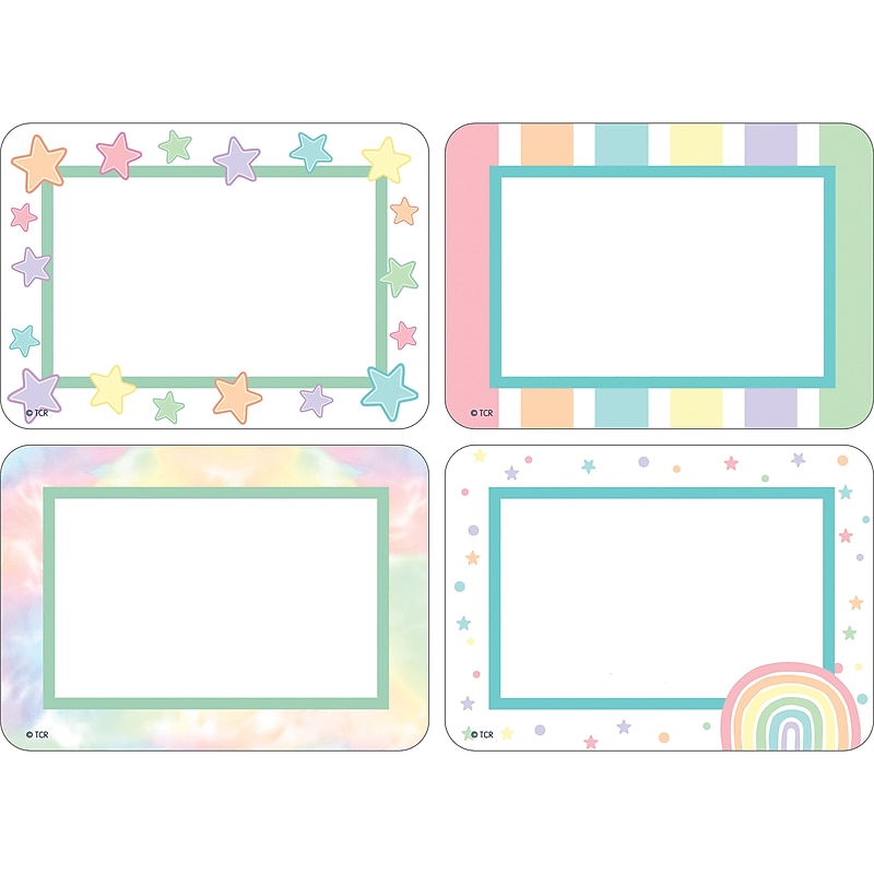 Teacher Created Resources Pastel Pop School Name Tags, 5.25" x 4.38", 216/Pack, 6 Packs/Bundle (TCR8421-6) image 1