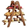 MegaChef Ladder Tray Set, Brown, 3 Tier, 4 Pieces (935122162M)~#|#~797736F0-D4AA-46C6-9D22DF80E474D3BD_sc7