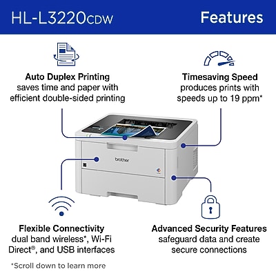 Brother HL-L3220CDW Refurbished Wireless Color Print Only Laser Printer, Best for Home Office Sansujyuku sansujyuku.com