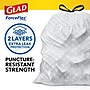 Glad ForceFlex Tall 13 Gallon Kitchen Drawstring White Trash Bags, 110/Box (79098)~#|#~797EAF05-22BE-4A8D-8F88586D1880C561_sc7