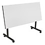 Regency Kobe 72"W x 24"D Foldable Training Room Table, Laminate, With Wheels, White (MKFTM7224WH)~#|#~7984907B-96CC-4B4A-9A05C3AD4DF18B9F_sc7