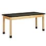 Diversified Woodcrafts Student Table Rectangular Activity Table, 72" x 30", Red Oak/Black (P7152BK30N)~#|#~m000975435_sc7