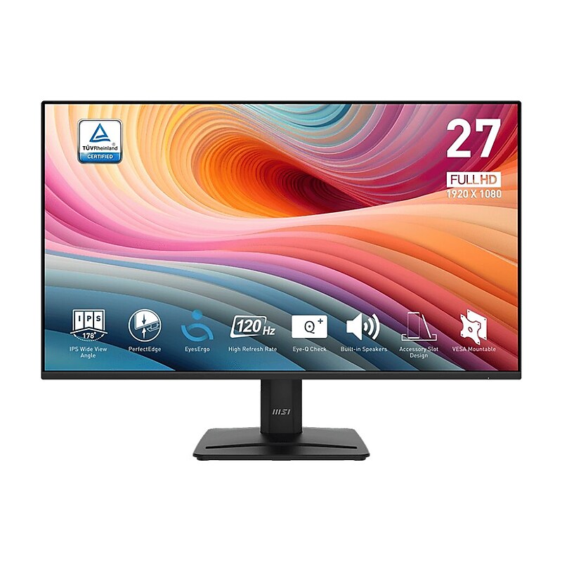 MSI Pro Series 27" FHD 120Hz LED  Monitor with Adaptive-Sync, Black (PRO MP275 E2) image 1