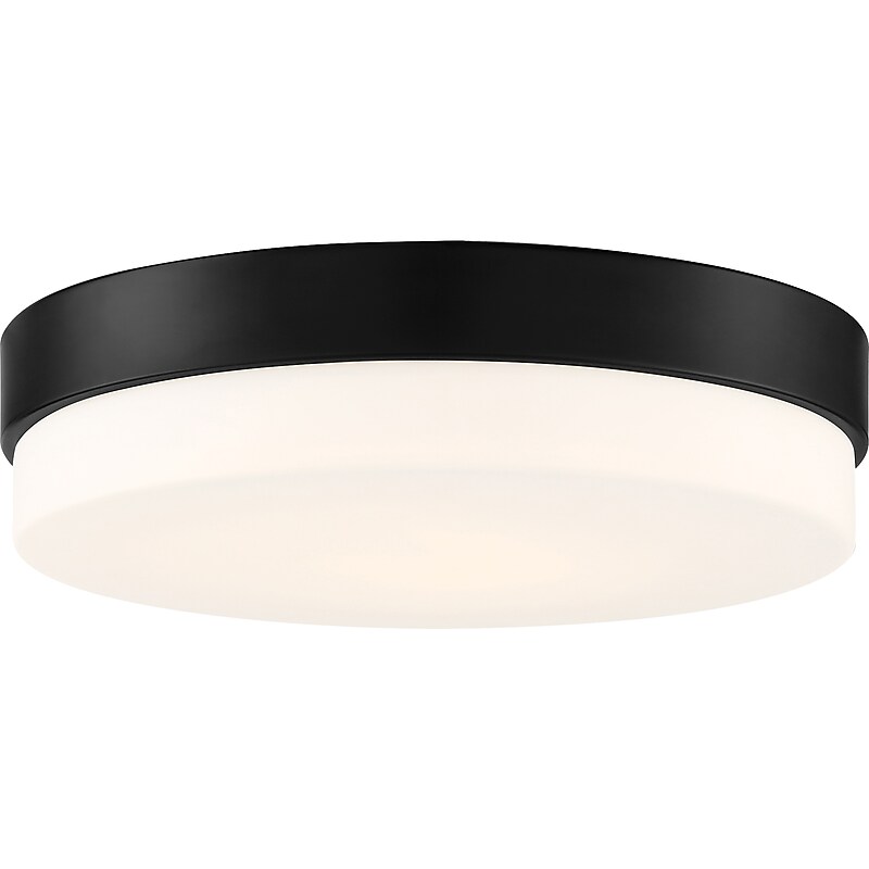 Viribright Roma 1-Light LED Flush Mount, Matte Black (220007) image 1