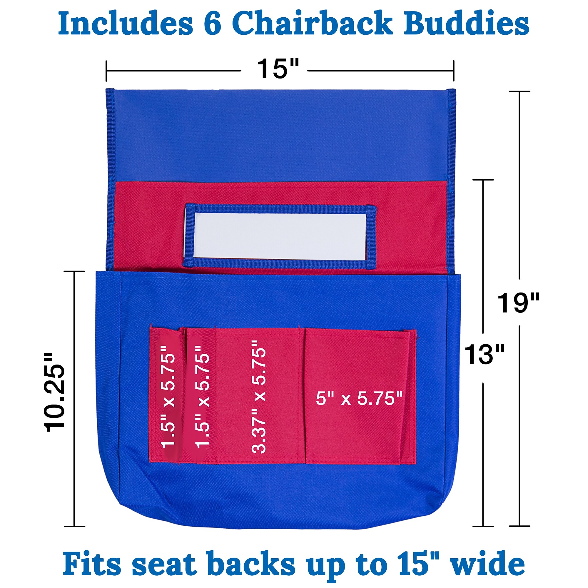 Carson Dellosa Education Red and Blue Chairback Buddy, 6/Pack Sansujyuku sansujyuku.com