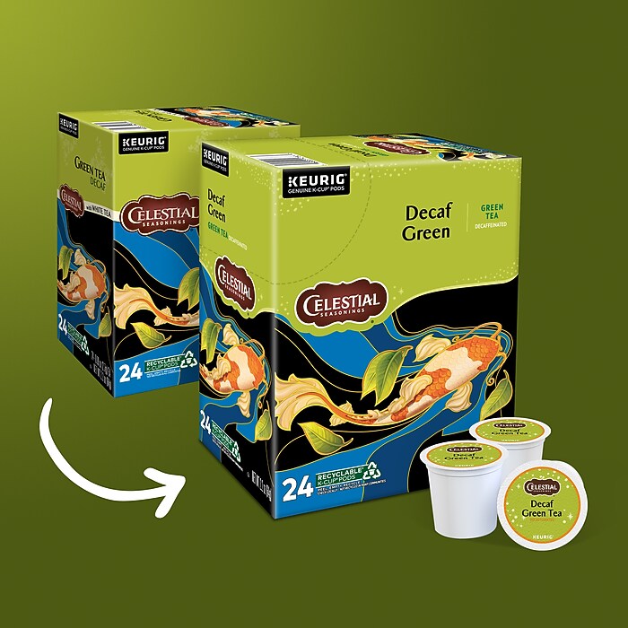Celestial Seasonings Decaf Green Tea, Keurig K-Cup Pod, 24 Pods