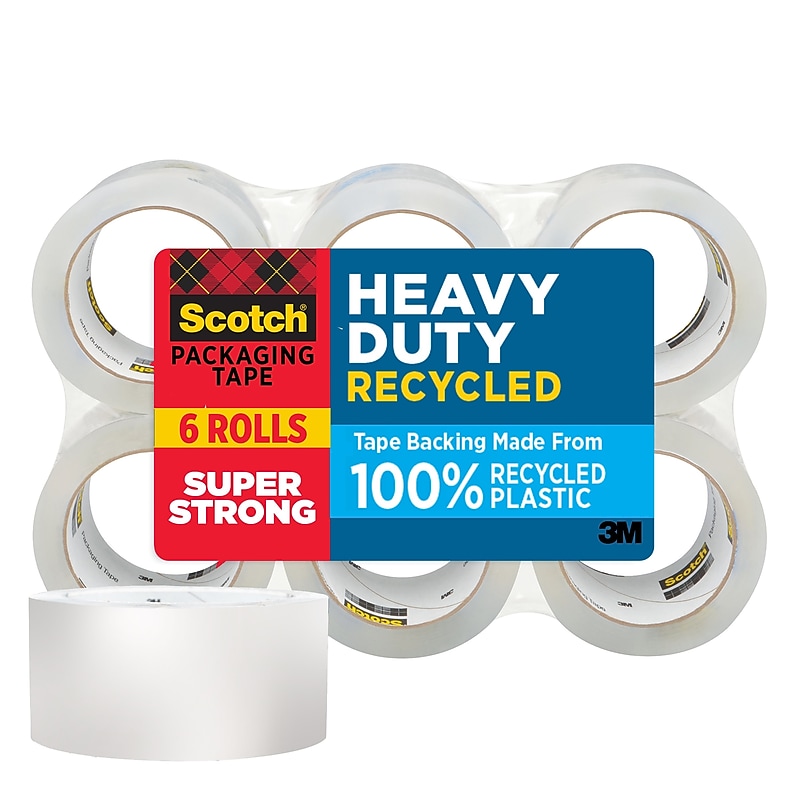 Scotch Heavy Duty Packing Tape, 1.88" x 54.6 yds., Clear, 6/Pack (7750-6) image 1