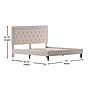 Flash Furniture Roxbury Tufted Upholstered Platform Bed in Beige Fabric, King (SLBK5KB)~#|#~79970669-B216-48BE-BBC5528B540A968A_sc7
