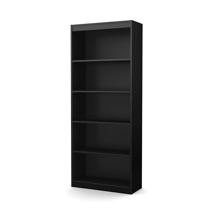 South Shore Axess 5-Shelf Bookcase, Pure Black (7270768) | Staples