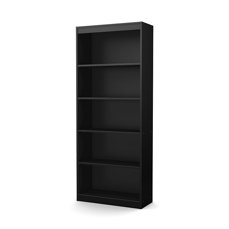 South Shore Axess 5-Shelf Bookcase, Pure Black (7270768) image 1