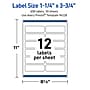 Avery Waterproof Rectangle Laser Multipurpose Labels, 1.25" x 3.75", White, 600/Box (19479399270)~#|#~799C913E-0565-4718-AD0342F2C321E9CE_sc7
