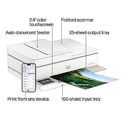 HP Envy 6558e AiO Wireless Color All-In-One Inkjet Printer, Best for Home Office (714N8A) Sansujyuku sansujyuku.com