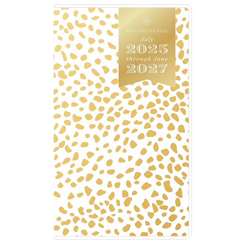 2025-2026 Day Designer for Blue Sky Gold 3.625" x 6.125" Academic Year Monthly Planner, Plastic Cover (151078) image 1