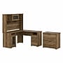 Bush Furniture Cabot 60"W L Shaped Computer Desk with Hutch and Lateral File Cabinet, Reclaimed Pine (CAB005RCP)~#|#~79A331C8-3F76-4221-A710EF162A181E1E_sc7